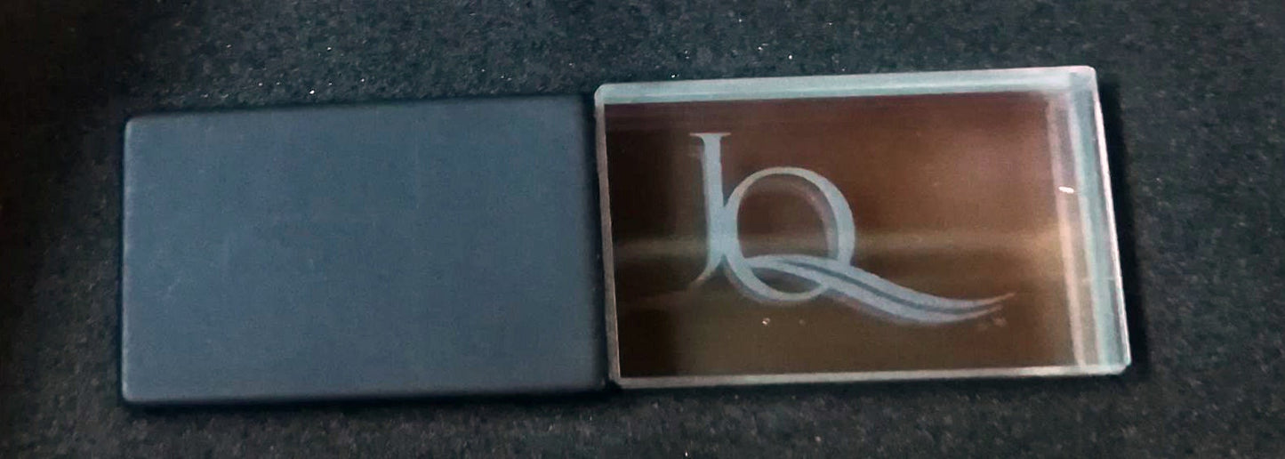 16gb metallic USB key - Add simple monogram or initials on glass only - Wedding or Special Occasion Gift