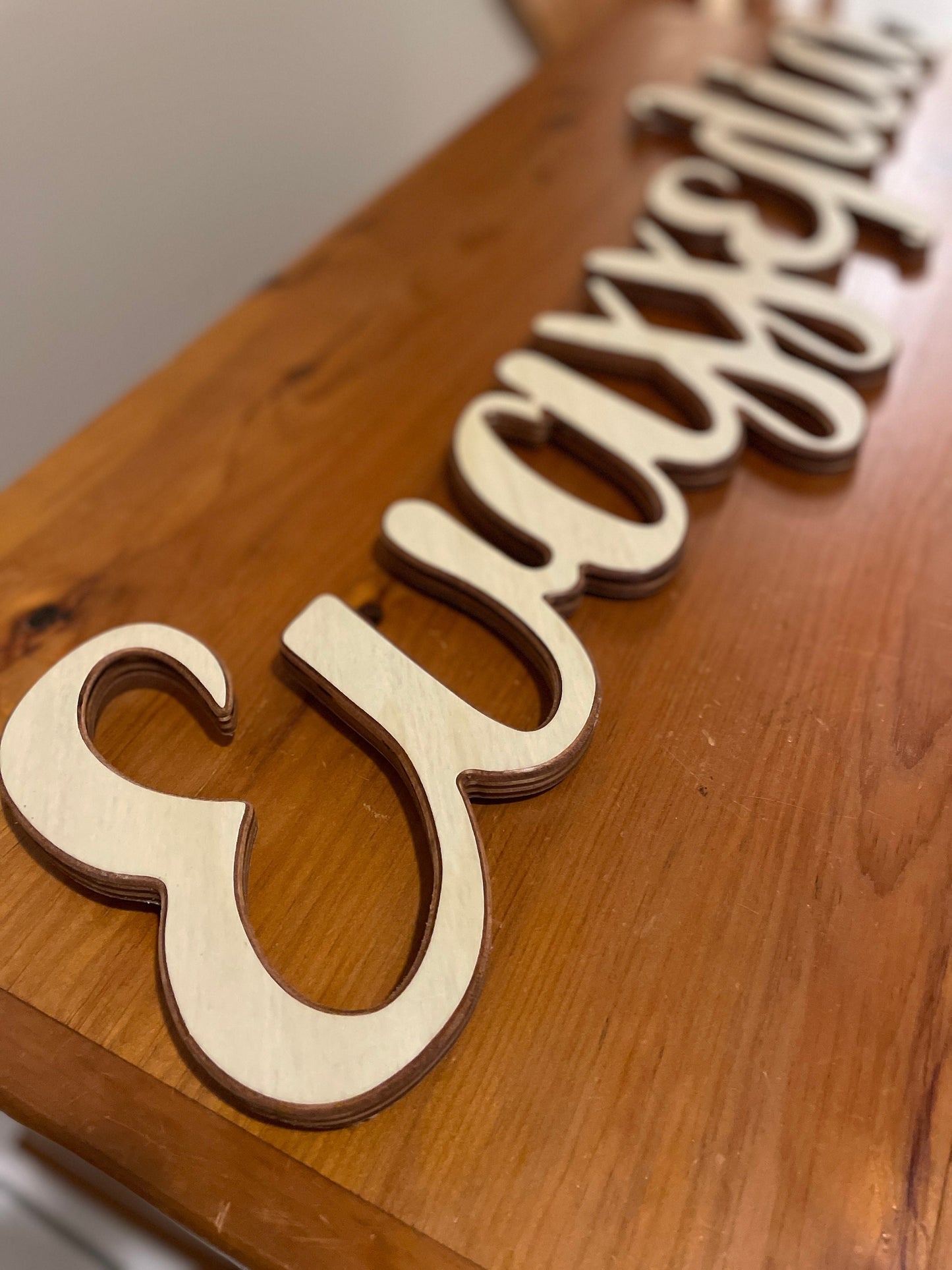 Greek baby / kids names for bedroom decor - Custom real wood names