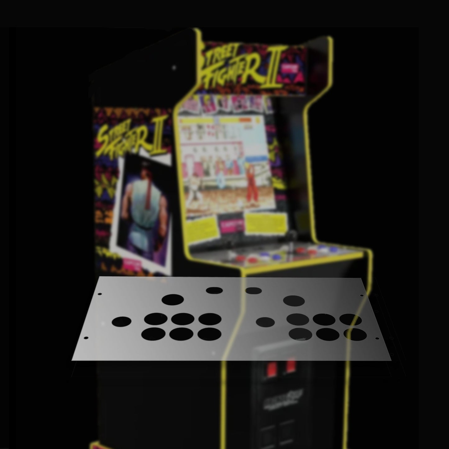 Arcade1up "Street Fighter 2 Legacy" deck protector overlay - For the Arcade1up "Arcade1up Legacy Edition "