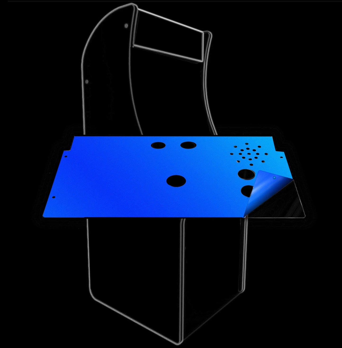 Arcade1up "Pac-Man" deck protector overlay - For the Arcade1up original "Pac-Man" (wave 1) deck